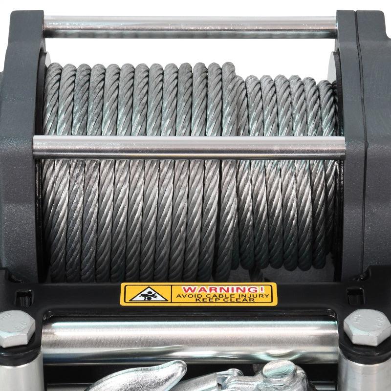 Superwinch 4500 LBS 12V DC 15/64in x 50ft Steel Rope Terra 4500 Winch - Gray Wrinkle - Black Ops Auto Works