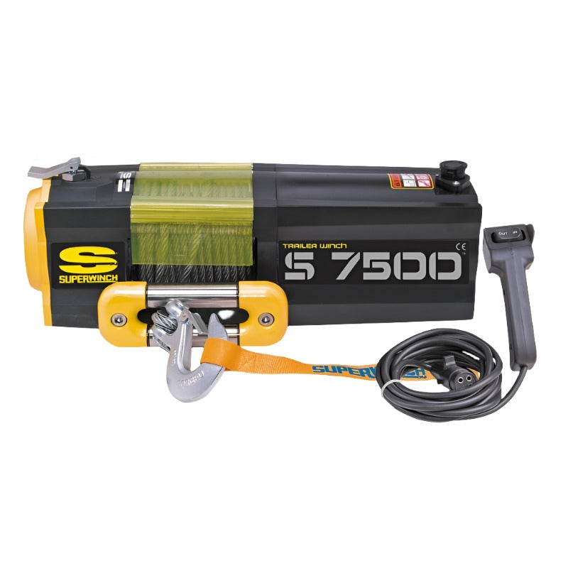 Superwinch 7500 LBS 12V DC 5/16in x 54ft Steel Rope S7500 Winch - Black Ops Auto Works