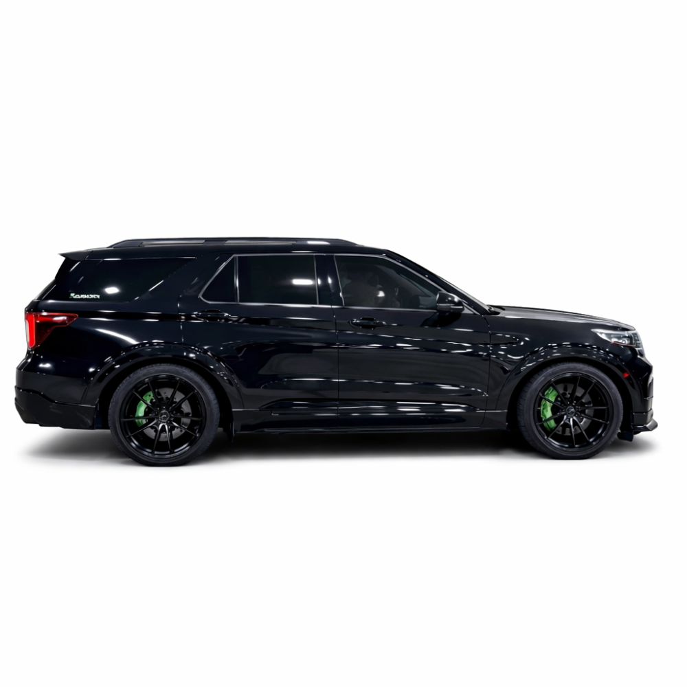 Close-up of Swift progressive rate spring with powder coat finish