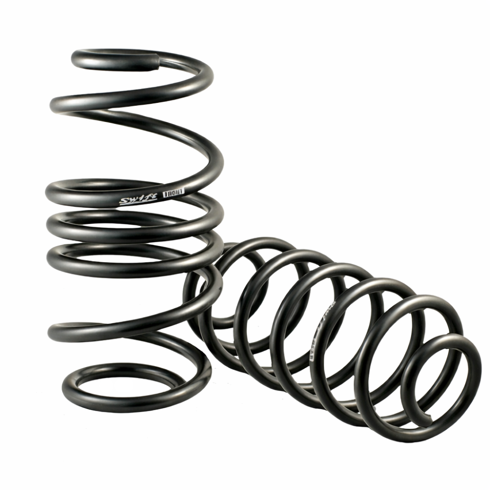Close-up of Swift progressive rate lowering spring