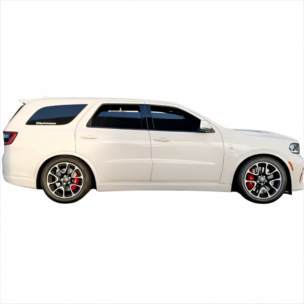 Side profile of lowered Dodge Durango with Swift Spec-R springs