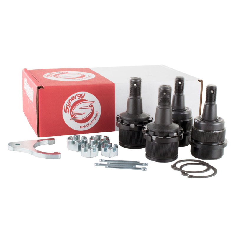 Synergy 03-13 Dodge Ram 1500/2500/3500 HD 4x4 Non-Knurled Adjustable Ball Joint Kit - Black Ops Auto Works