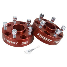Load image into Gallery viewer, Synergy 2018+ Jeep Wrangler JL Hub Centric Wheel Spacers 5x5-1-3/4in Width M14 x 1.50 Stud Size - Black Ops Auto Works
