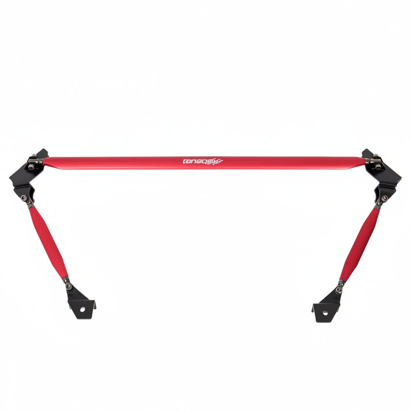 Tanabe Sustec Tower Bar Plus red anodized front strut tower bar for 2020-2021 Toyota GR Supra
