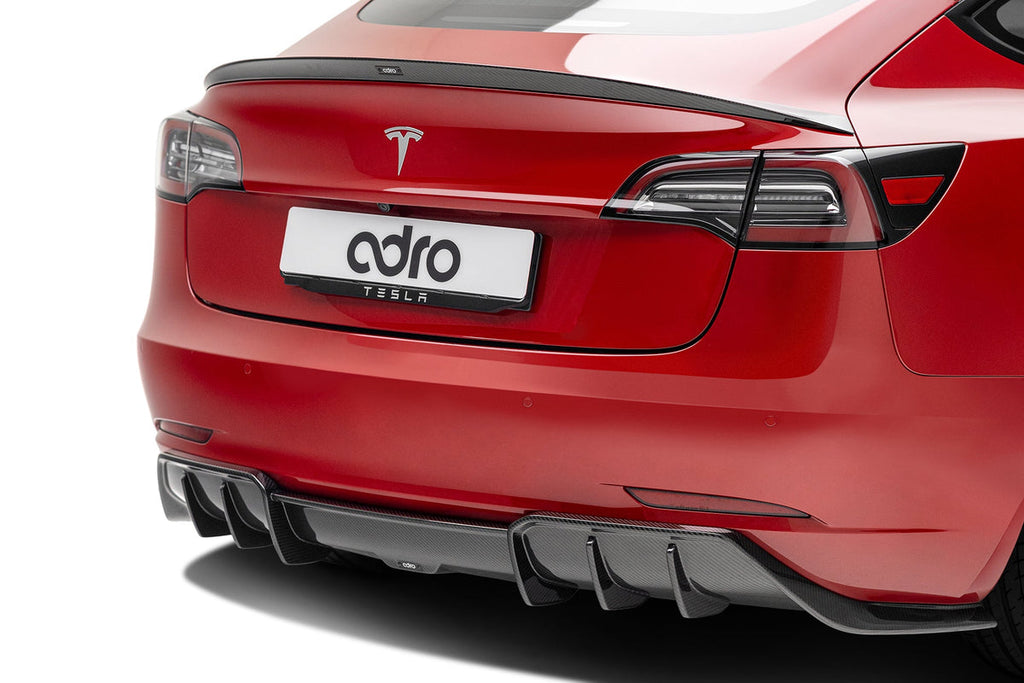 Tesla Model 3 Prepreg Carbon Fiber Rear Diffuser - Black Ops Auto Works