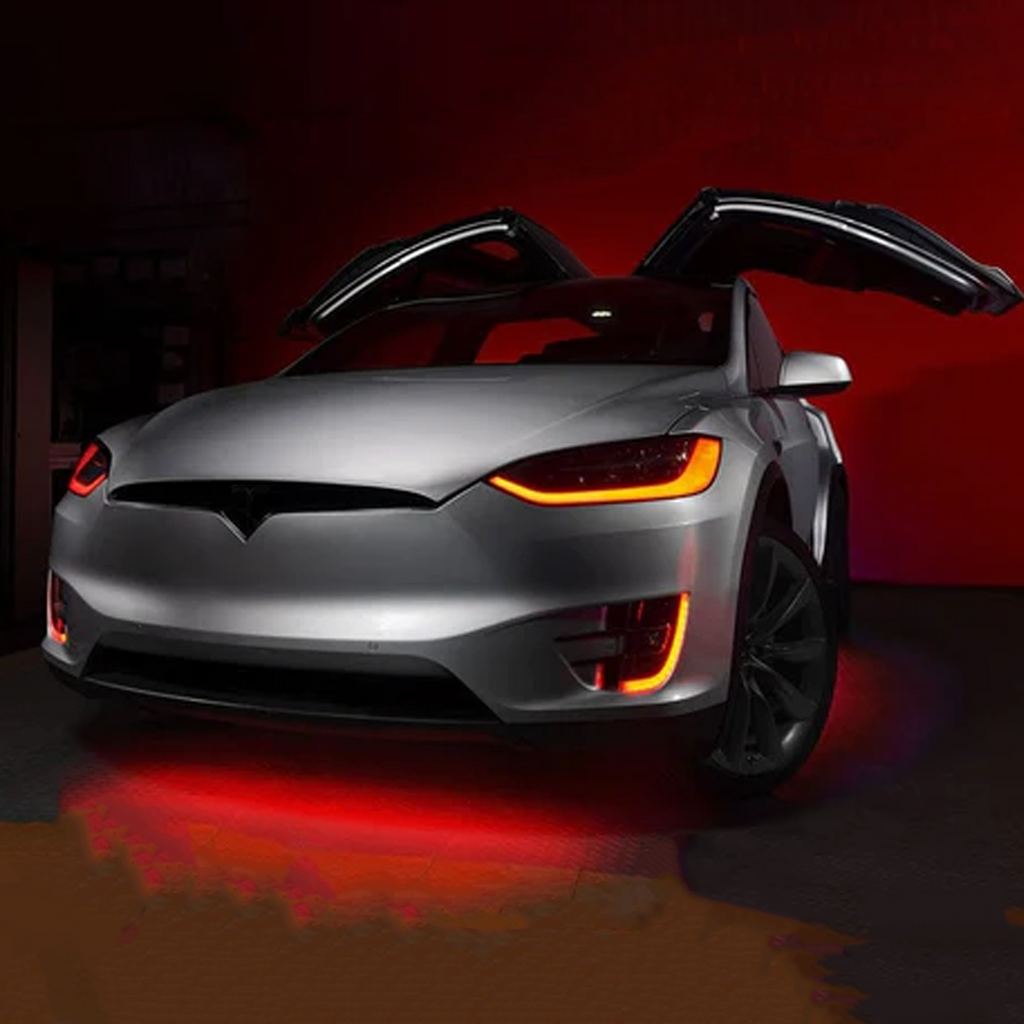 RGB Halo Kits Tesla Model X DRL Boards (Multicolor Flow) 2016-2021