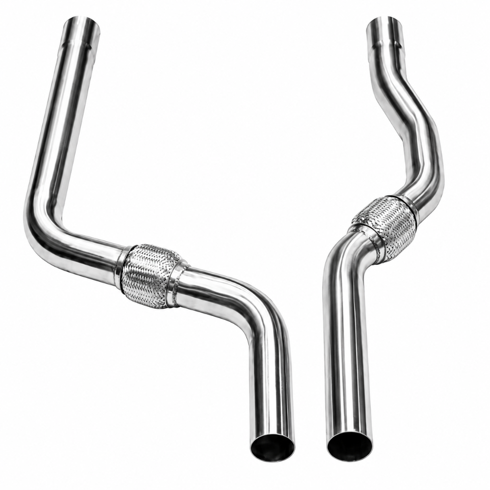 Black ceramic coated dual exhaust tips for Thermal R&D Ford Explorer ST downpipe back exhaust