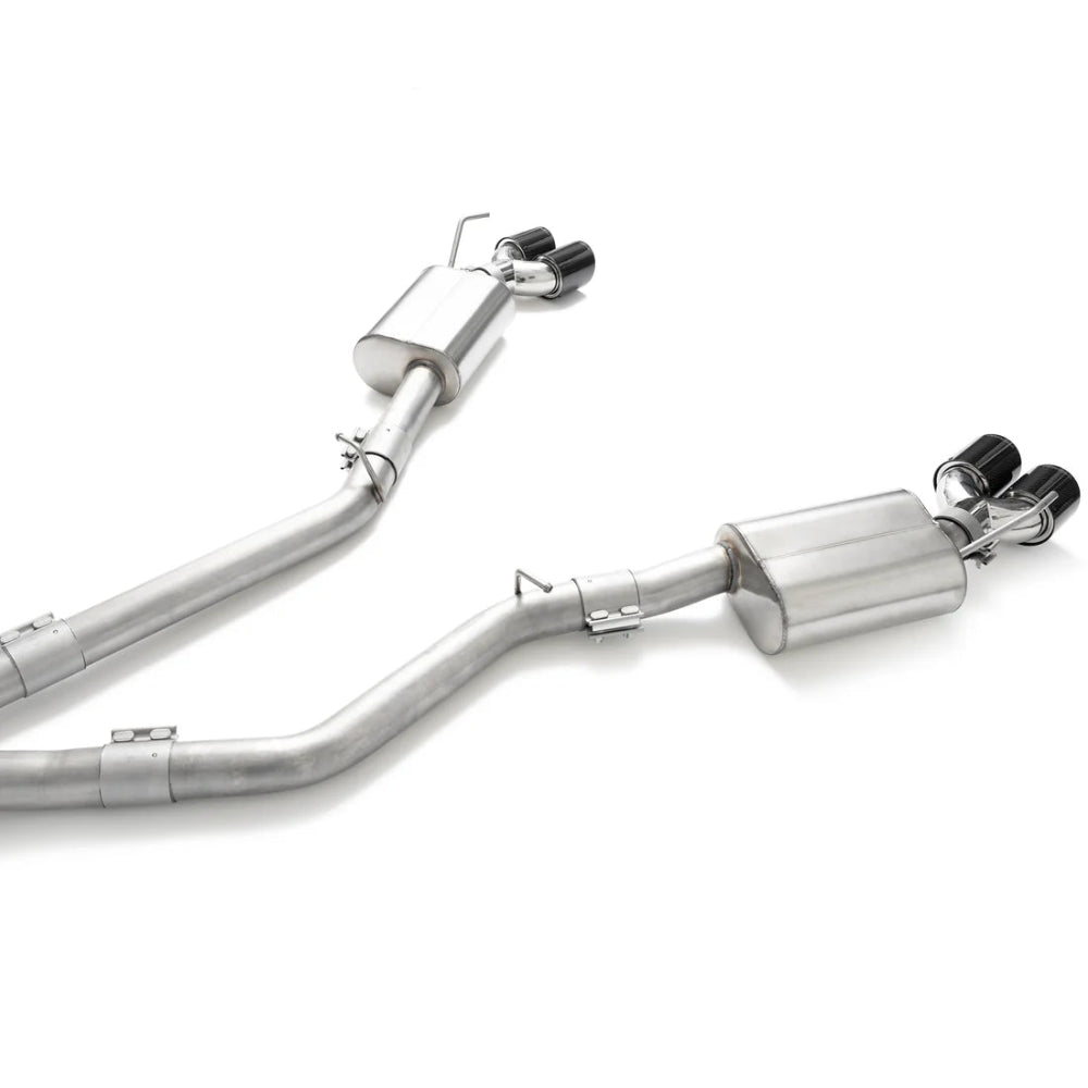 Carbon-coated exhaust tips for the Thermal R&D Ford Explorer ST catback system