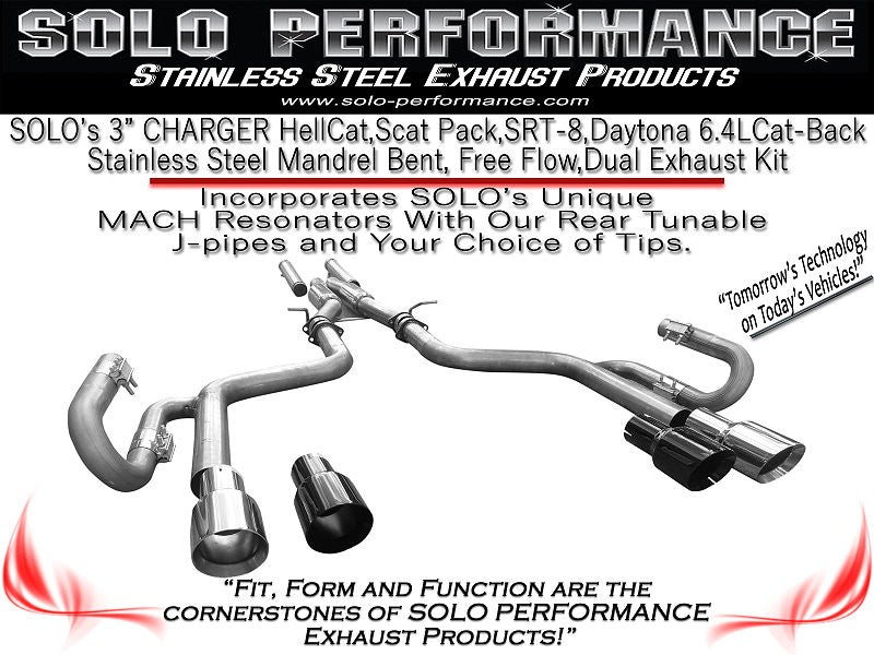 Thunder CAT Back Exhaust Kit 2015-2022 Dodge Charger 6.4L 6.2L - Black Ops Auto Works