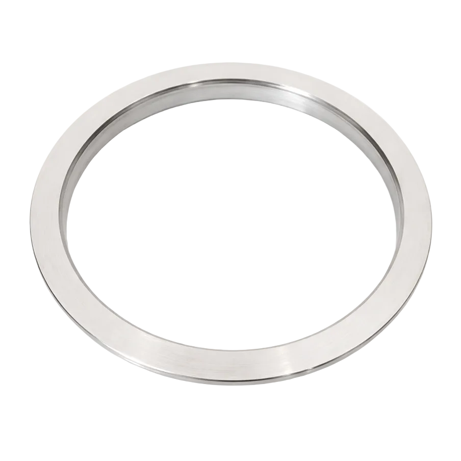 Ticon 3.5in titanium V-band weld end female fitting side view