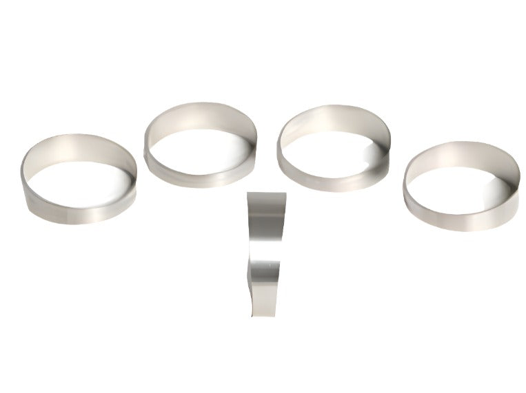 Ticon Industries 3.5in 45 Degree 1D CLR 1mm/.039in Wall Titanium Pie Cuts - 5pk - Black Ops Auto Works