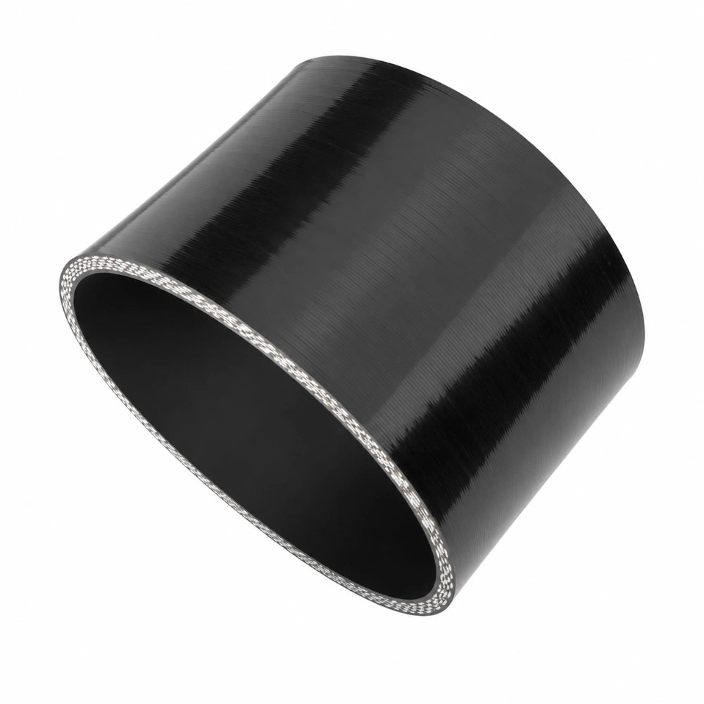 Ticon Industries 4-Ply Black 5.0in Straight Silicone Coupler - Ticon 131-12703-0401