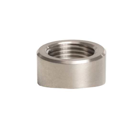 Ticon Industries Titanium O2 Sensor Bung 1.75in to 2.5in Tubing (M18x1.5) - Coped End - Black Ops Auto Works