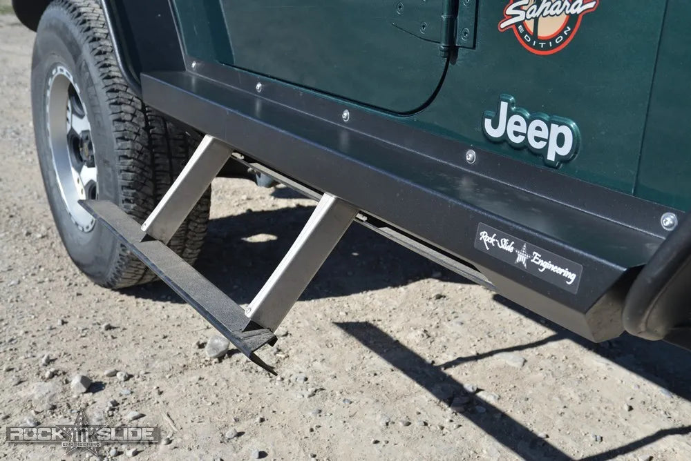 Rock Slide 97-06 Jeep TJ Step Sliders - Black Ops Auto Works