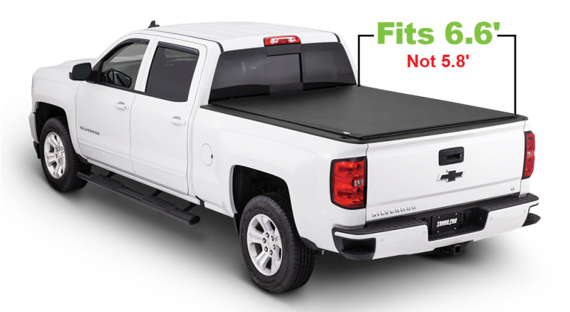 Tonno Pro 14-19 Chevy Silverado 1500 6.6ft Fleetside Lo-Roll Tonneau Cover - Black Ops Auto Works