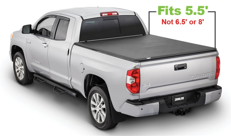 Tonno Pro TonnoFold soft tri-fold tonneau cover mounted on a 2014–2019 Toyota Tundra with 5.5 ft bed