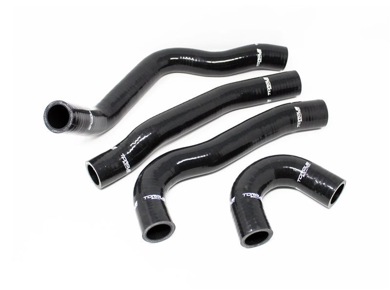 Torque Solution 08-15 Mitsubishi Evolution X Silicone Radiator Hose Kit - Black - Black Ops Auto Works
