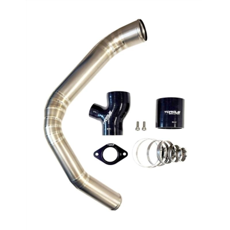 Torque Solution 15-21 Subaru WRX Top Mount Charge Pipe - Titanium Brushed / Raw Torque Solution TQSTS-SU-843-RW