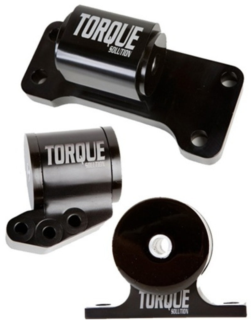 Torque Solution Billet Aluminum 3 piece Engine Mount Kit: Mitsubishi Evolution VII-IX 2001-2006 - Black Ops Auto Works