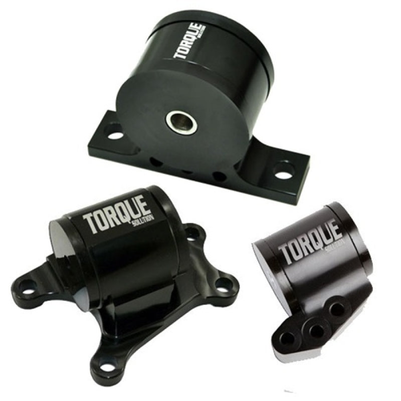 Torque Solution Billet Aluminum 3 piece Engine Mount Kit: Mitsubishi Evolution VII-IX 2001-2006 - Black Ops Auto Works