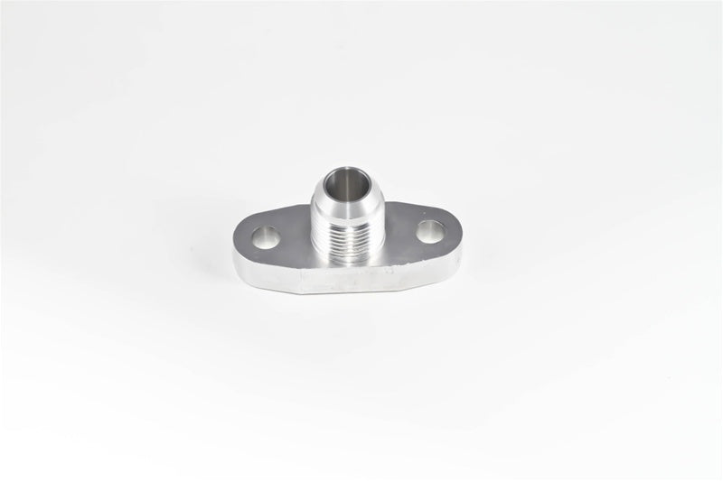 Torque Solution Billet Oil Drain Flange w/ Integrated -10 Flare: Universal T3/T4 & PTE Turbos - Black Ops Auto Works