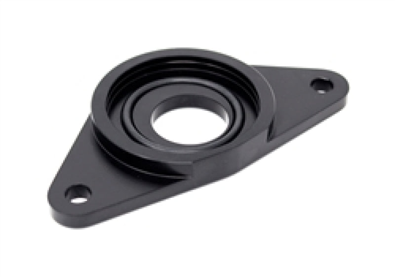 Torque Solution HKS BOV Adapter Flange: Subaru WRX / STi - Black - Black Ops Auto Works