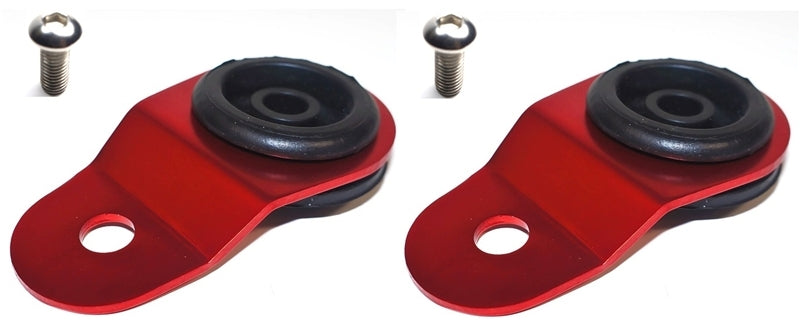 Torque Solution Radiator Mount Combo with Inserts (RED) : Mitsubishi Evolution 7/8/9 - Black Ops Auto Works
