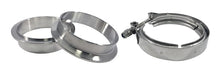 Load image into Gallery viewer, Torque Solution Stainless Steel V-Band Clamp &amp; Flange Kit - 3in (76mm) - Black Ops Auto Works
