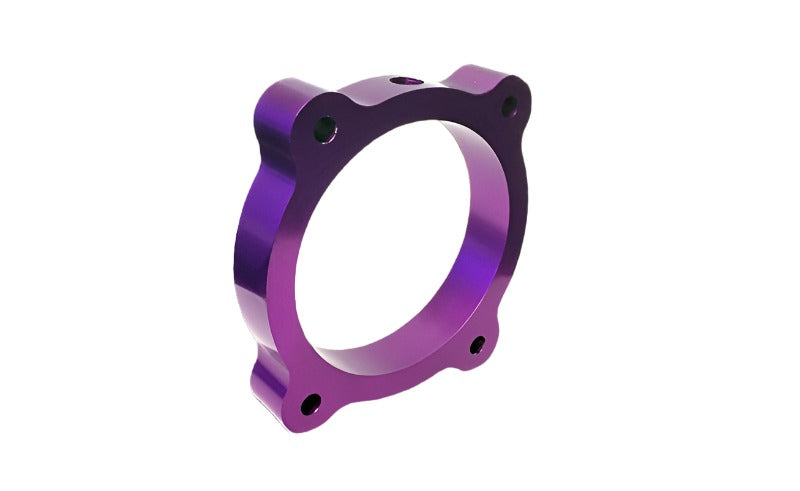 Torque Solution Throttle Body Spacer (Purple): Hyundai Genesis V6 3.8L 2013+ - Black Ops Auto Works