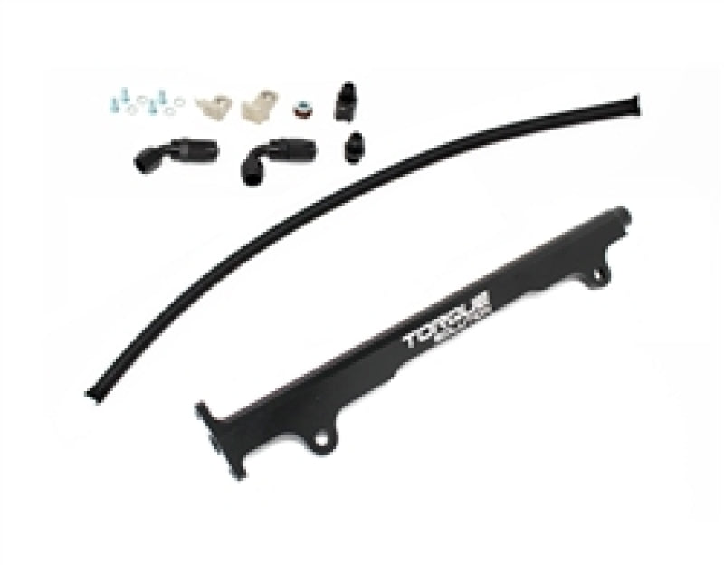 Torque Solution Mitsubishi Evo X Billet Aluminum Fuel Rail - Black - Torque Solution TS-EV-485BK