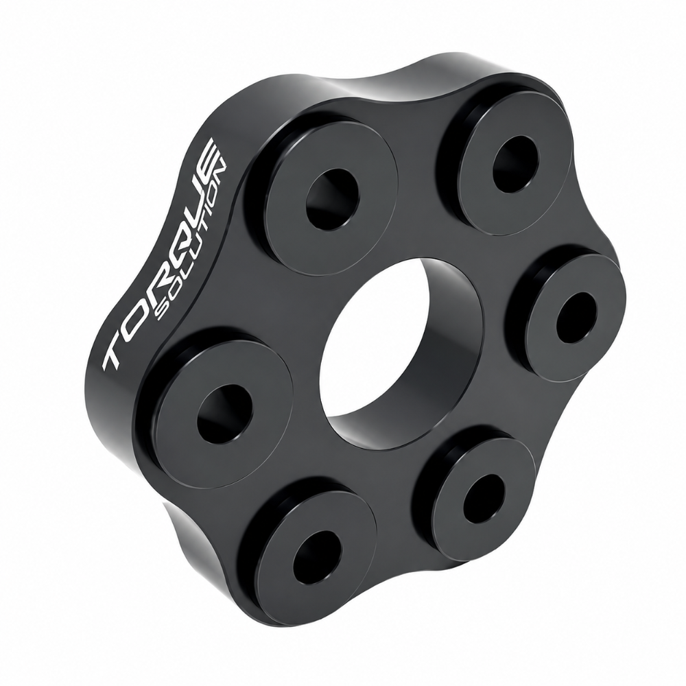 Torque Solution TQSTS-FD-624-12-SB BMW billet aluminum flex disc guibo with 96mm M12 fitment
