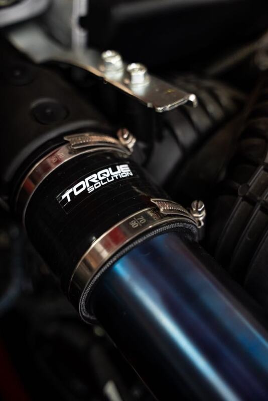 Torque Solution 2022+ Subaru WRX / 19-23 Subaru Ascent Titanium Top Mount Charge Pipe - Brushed - Torque Solution TS-SU-812