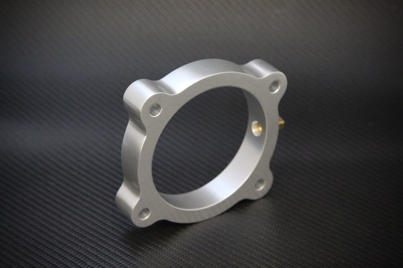 Torque Solution Throttle Body Spacer (Silver): Hyundai Genesis V6 3.8L 2013+ - Torque Solution TS-TBS-021