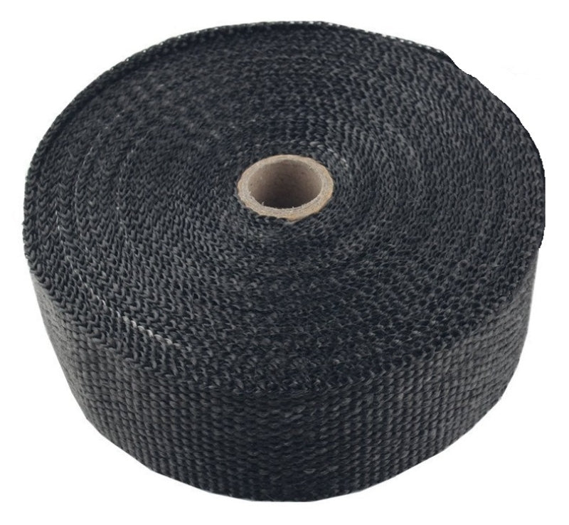 Torque Solution black fiberglass exhaust wrap full roll view
