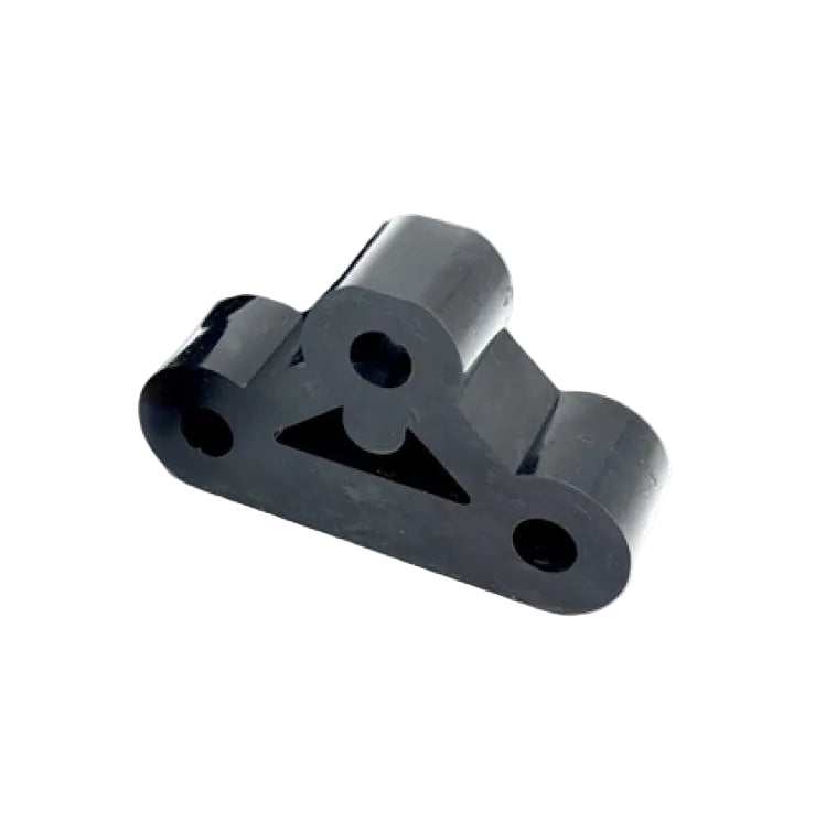 Torque Solution GR Corolla triangle exhaust hanger full view black anodized