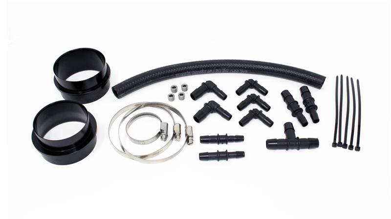 Torque Solution Turbo Inlet Hose Black (Recirc): 02-07 WRX / 04-20 STI / 05-09 Legacy GT (3in Inlet) Torque Solution TQSTS-SU-565-R