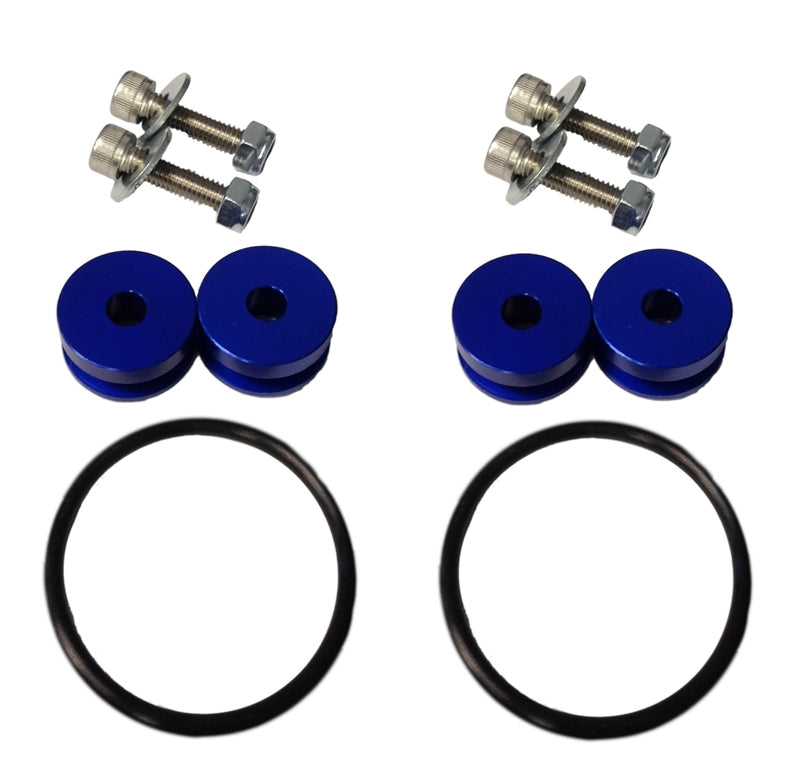 Torque Solution Universal Billet Bumper Quick Release Kit Universal Blue - Black Ops Auto Works