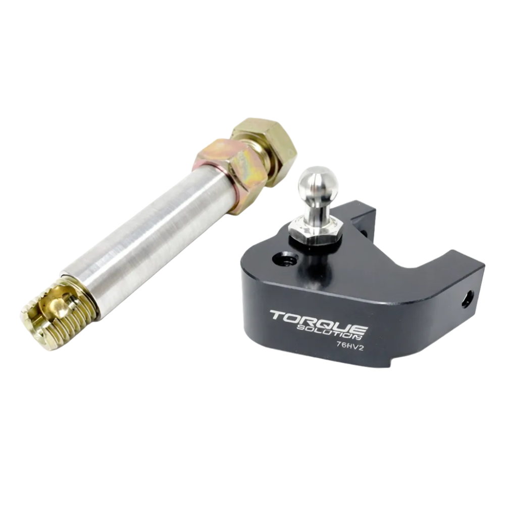 Torque Solution V2 short shift adapter billet aluminum close-up