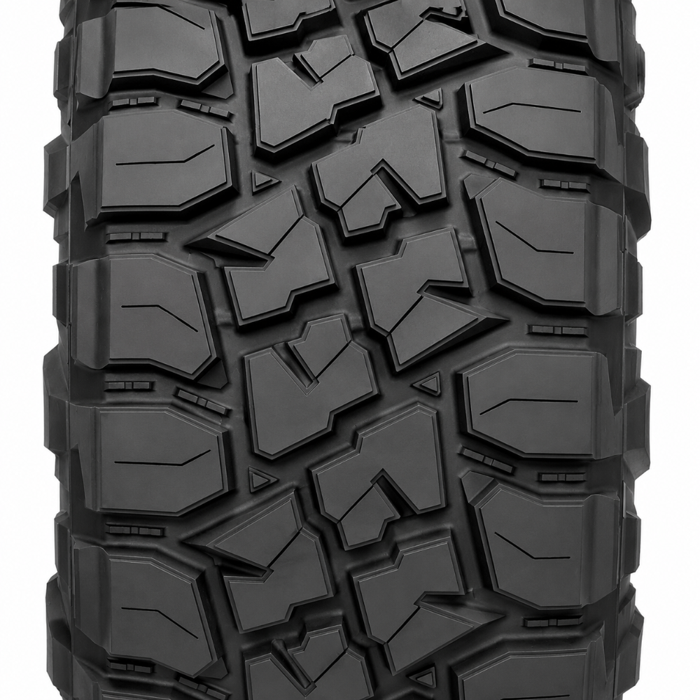 Close-up of Toyo Open Country R/T Pro tread blocks