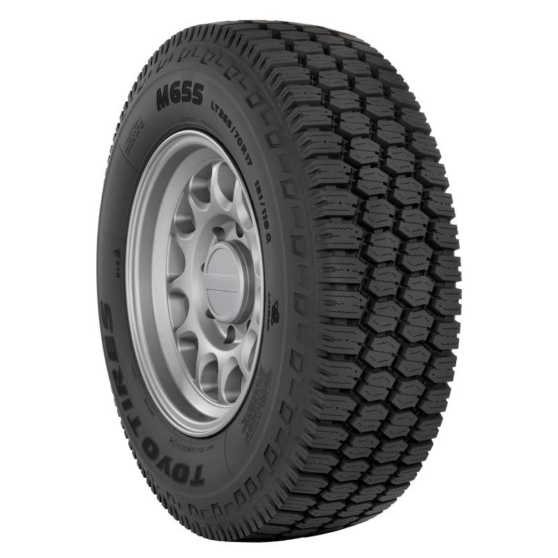 Toyo M655 285/70R19.5 Load Range H commercial truck tire with 3PMSF rating