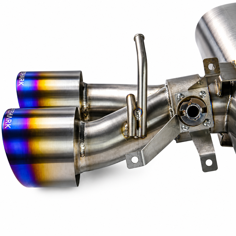 Toyota GR Corolla REMARK Elite Spec titanium cat-back exhaust with quad tips and OEM valve retained