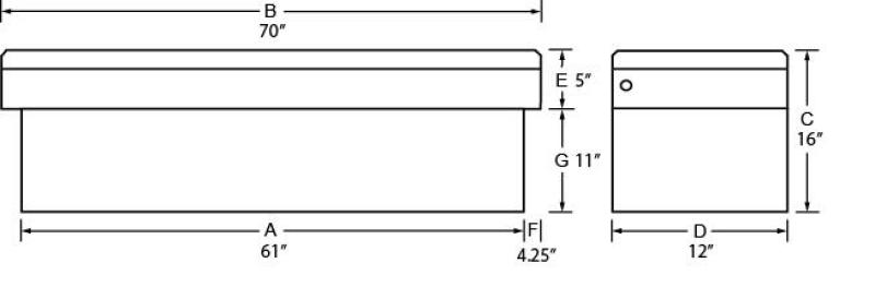 Tradesman Aluminum Economy Cross Bed Truck Tool Box (72in.) - Black - Black Ops Auto Works