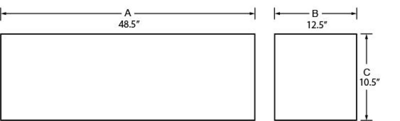 Tradesman Aluminum Flush Mount Truck Tool Box (48in.) - Black-Truck Boxes & Storage-Tradesman-81012878036-