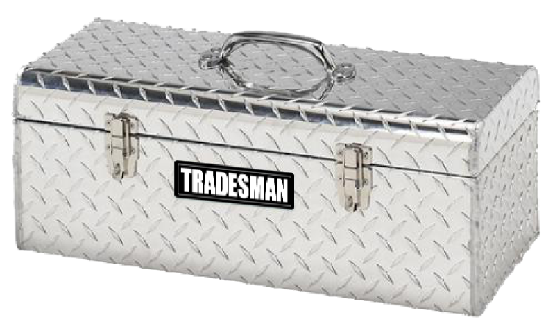 Tradesman Aluminum Handheld Tool Box (24in.) - Brite - Black Ops Auto Works