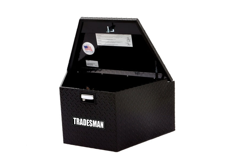 Tradesman Aluminum Trailer Tongue Storage Box (16in.) - Black - Black Ops Auto Works