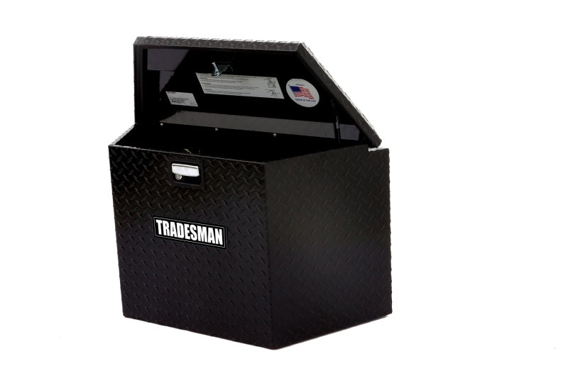 Tradesman Aluminum Trailer Tongue Storage Box (21in.) - Black - Black Ops Auto Works