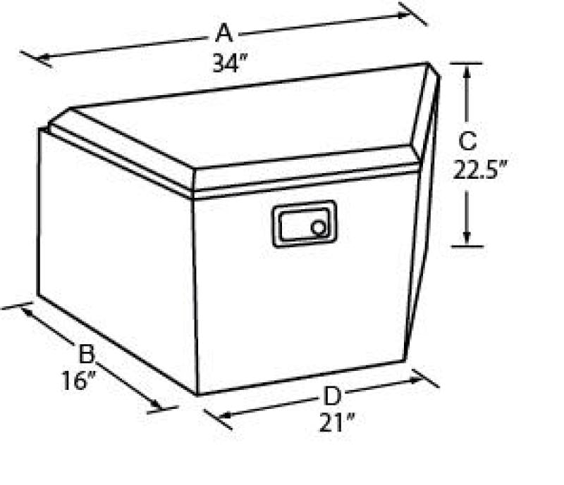 Tradesman Aluminum Trailer Tongue Storage Box (21in.) - Brite - Black Ops Auto Works