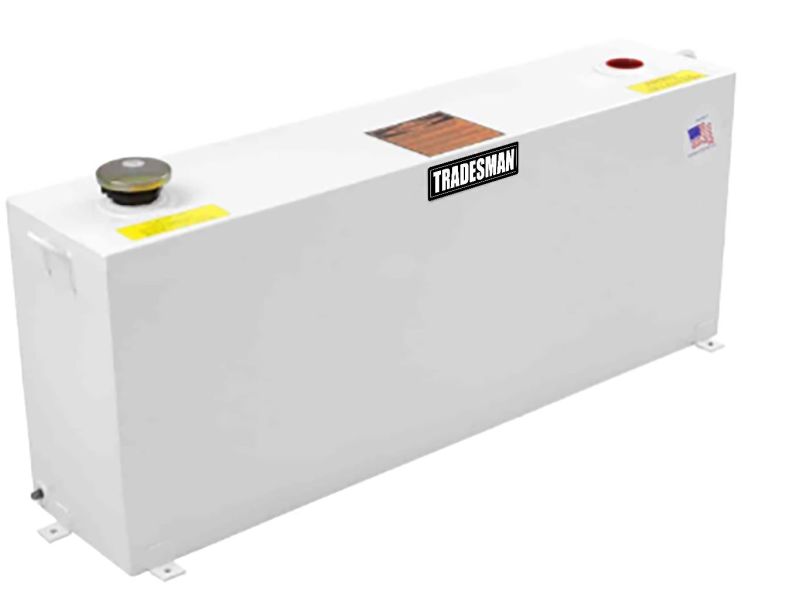 Tradesman Steel Full-Mid Size Vertical Liquid Storage Tank - White - Black Ops Auto Works