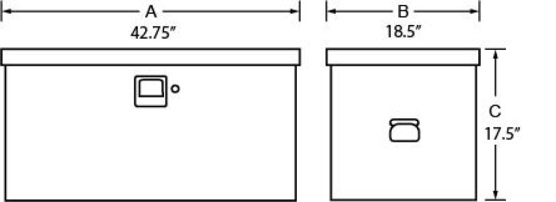 Tradesman Steel Job Site Box/Chest (Light Duty/Large) (42.75in.) - Black - Black Ops Auto Works