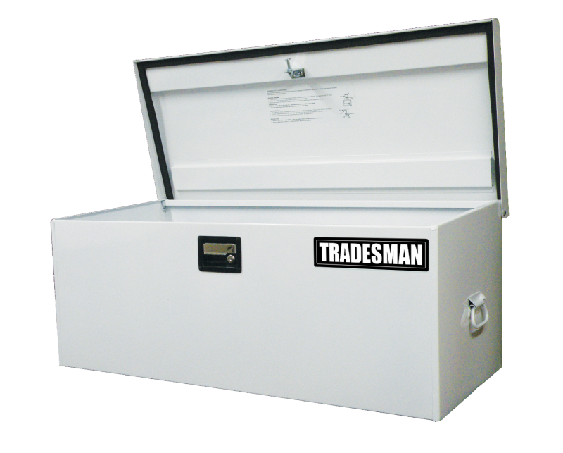 Tradesman Steel Job Site Box/Chest (Light Duty/Large) (42.75in.) - White - Black Ops Auto Works